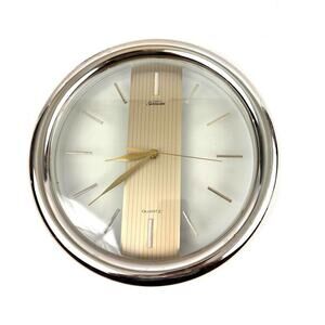 VTG Sunbeam Quartz Battery Movement Clear Gold Wall Clock Tested 1990s